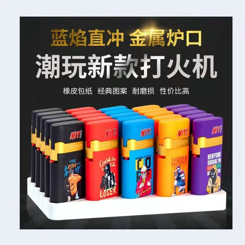 新款翻盖翻盖式防风打火机一次性防尘充气打火机男防风批发送男友