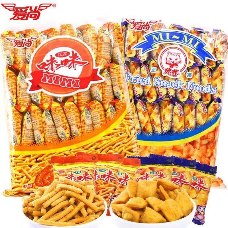 爱尚咪咪蟹味粒网红零食品蟹味粒儿童零食大礼包薯片膨化食品批发