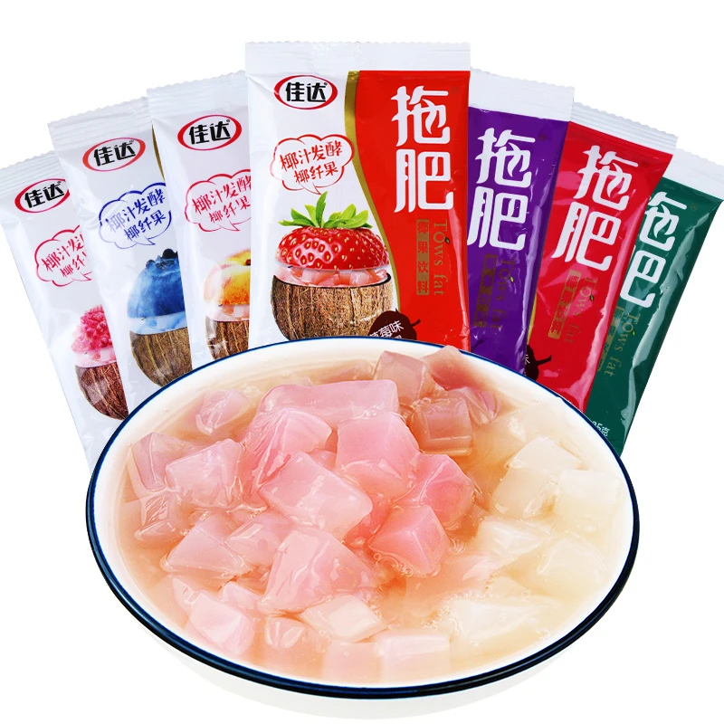 佳达拖肥儿时怀旧零食独立包装椰果肉果冻布丁饮料托肥浓郁即食