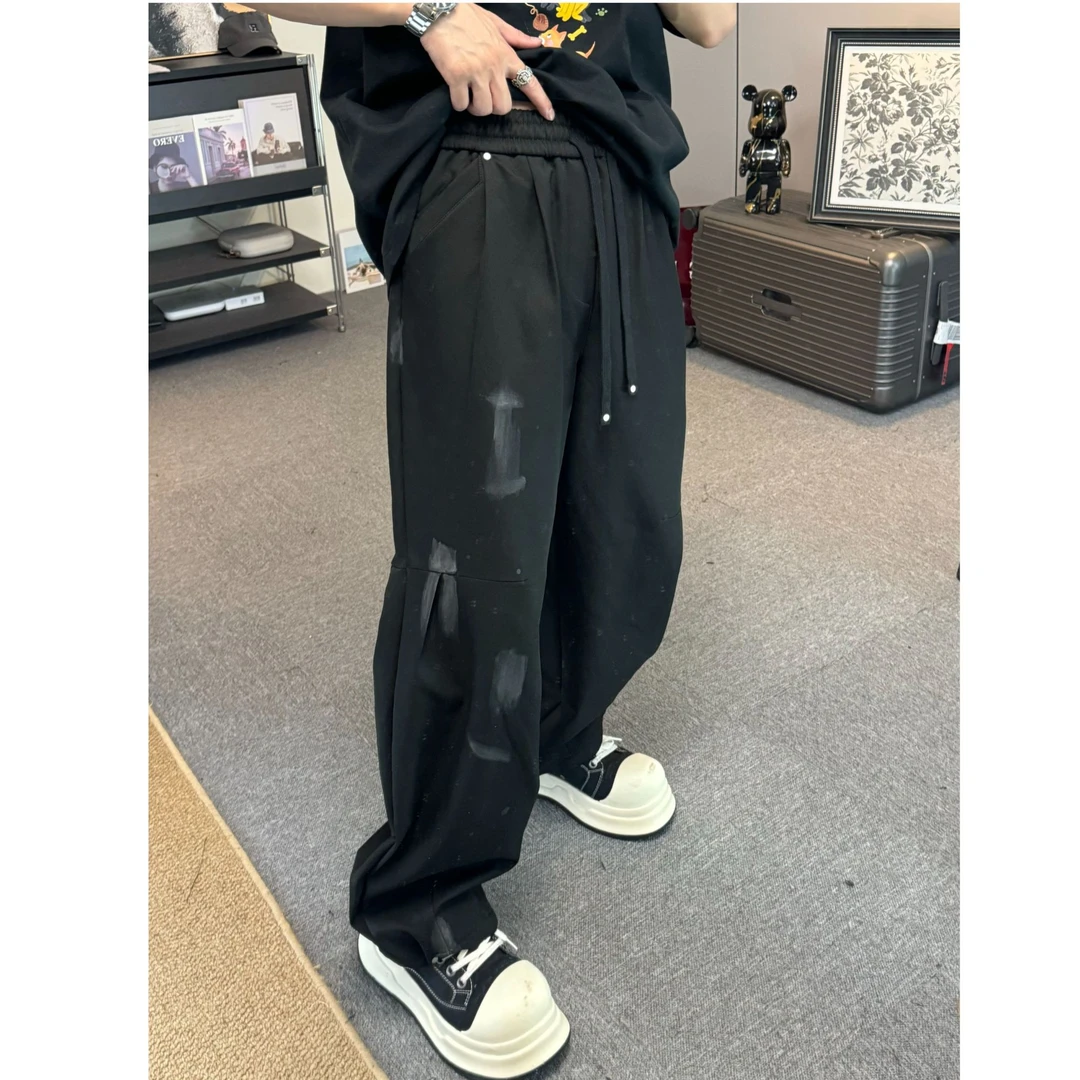 『非凡』秋冬美式潮流小众设计油漆痞帅潮牌工装男士长裤休闲裤8880