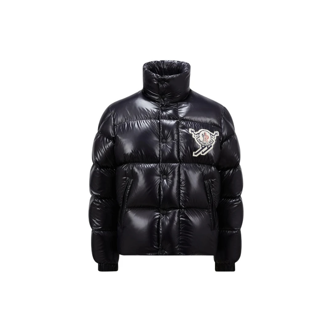 蒙口拉链口袋弹性抽绳亮面羽绒服1A00118-595GJ-999