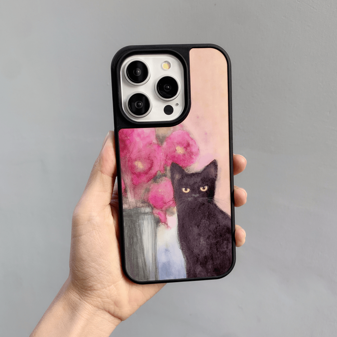 艺术油画猫咪苹果15手机壳适用iPhone14 13 14Promax硬壳保护套
