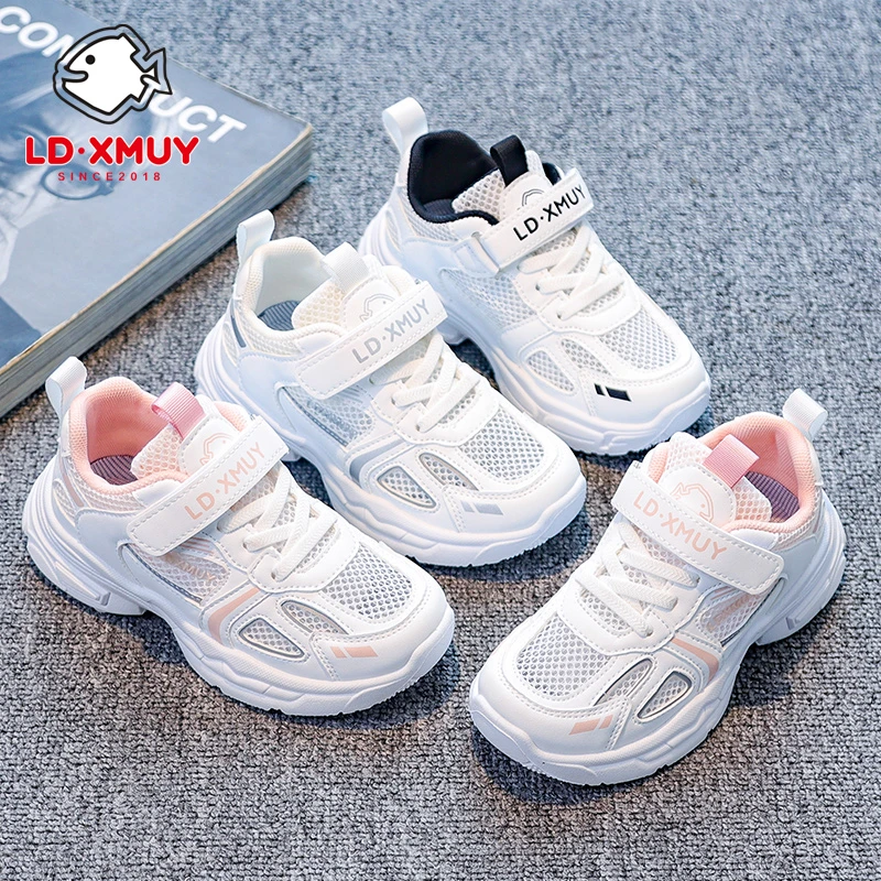 2315SW儿童镂空运动鞋魔术贴春秋潮牌童鞋女童男童休闲软底鞋