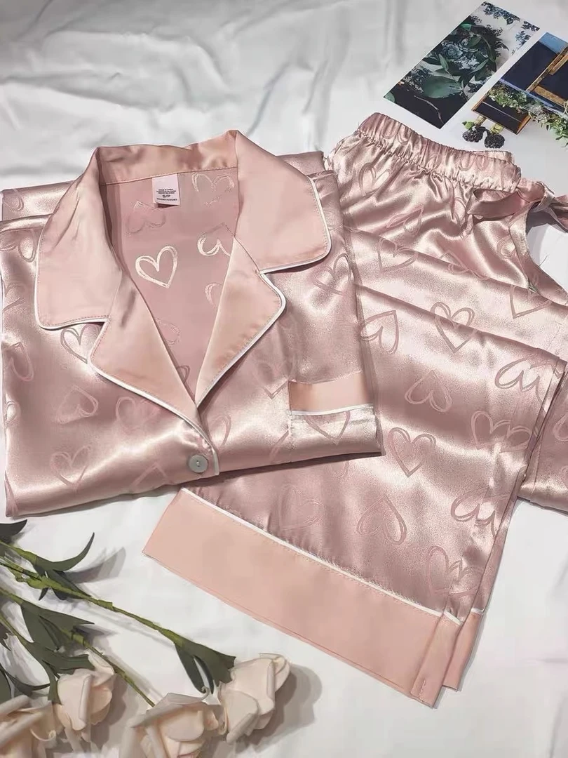 【爱心香槟】2025年四季款小众设计高级感家居服长袖睡衣套装