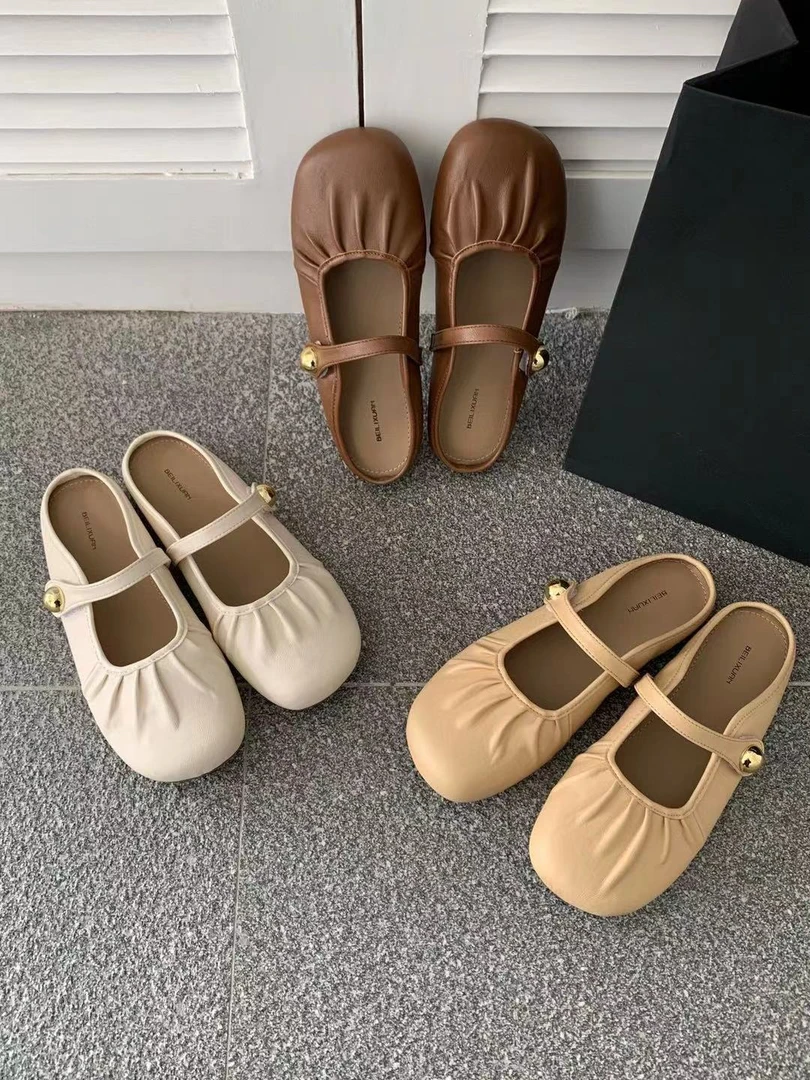 【小魔女家】❤韩版舒适百搭简约外穿软底半包拖鞋