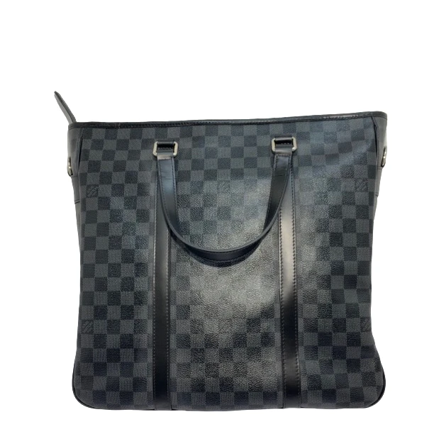 95新 LouisVuitton/路易威登 黑棋盘格手提托特/2127号男士休闲
