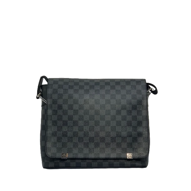 95新 LouisVuitton/路易威登 黑棋盘格斜挎包/2981号男士时尚黑色