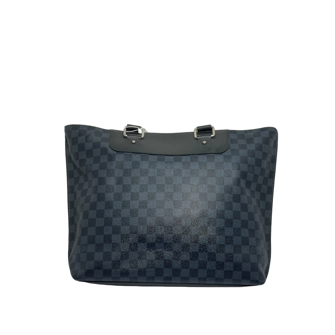 95新 LouisVuitton/路易威登 蓝棋盘格手提包/2903号男士蓝色时尚