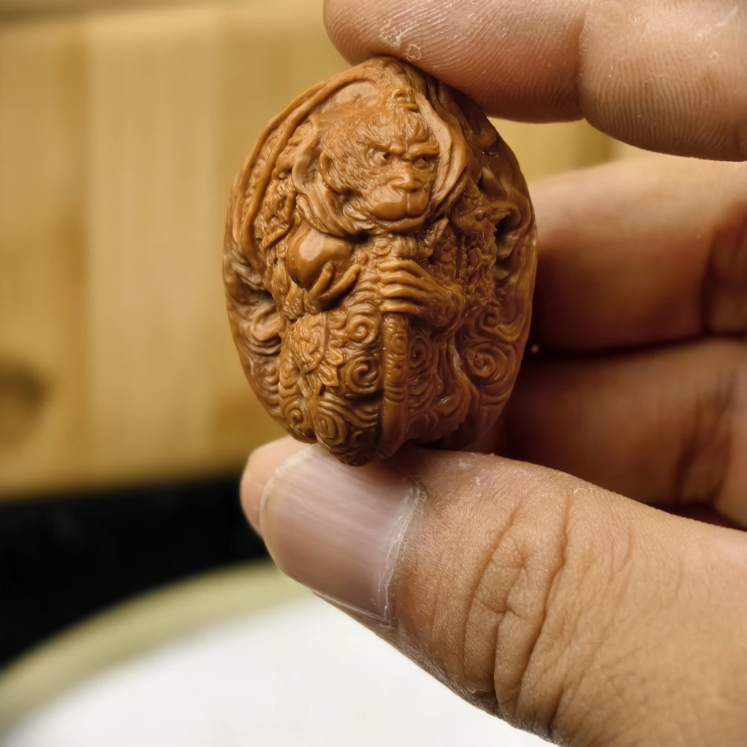 大圣归来单籽，手工雕刻，小野核28/35，