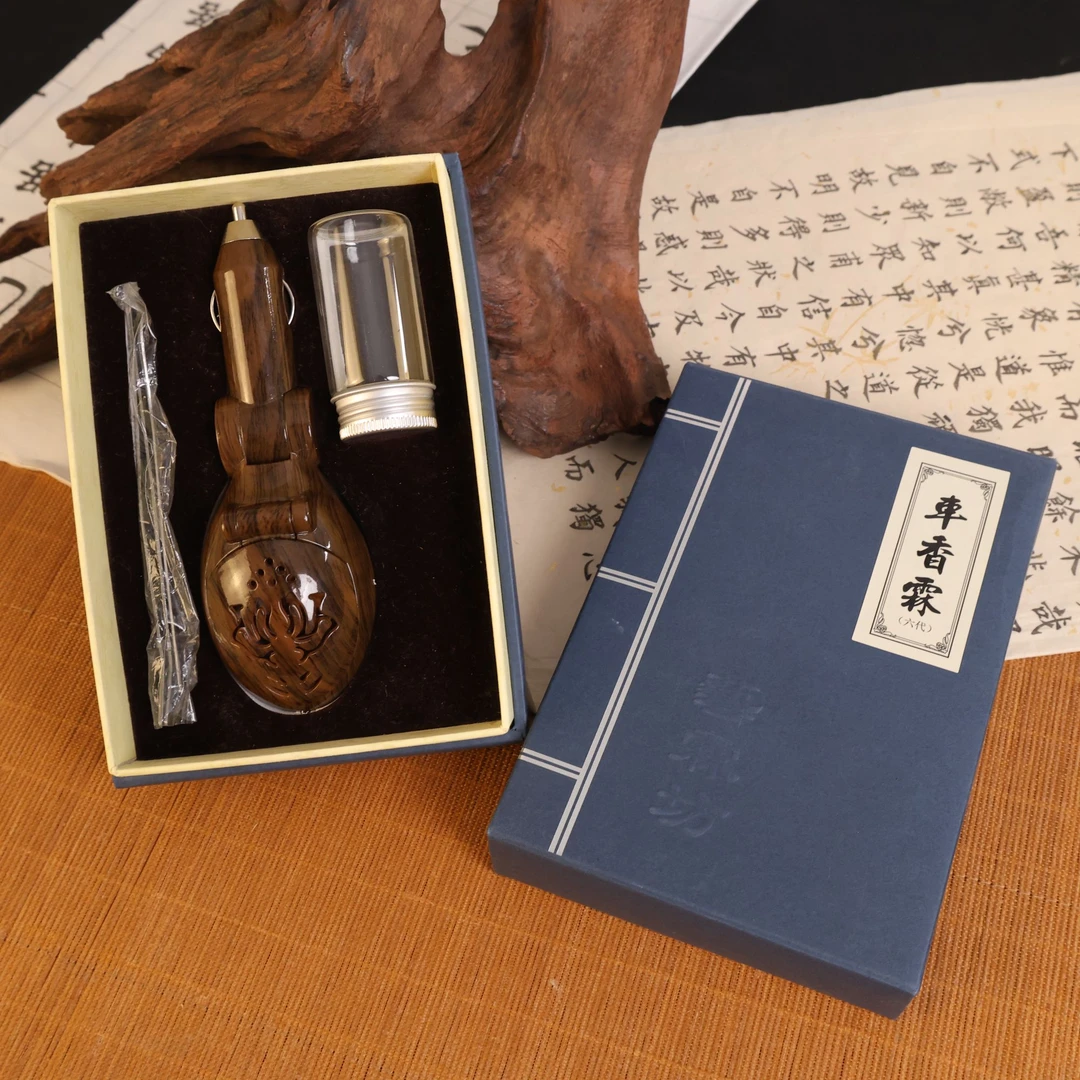 莲花纹车载香薰器室内办公电子香炉沉香檀香丸碎料原材汽车香薰器