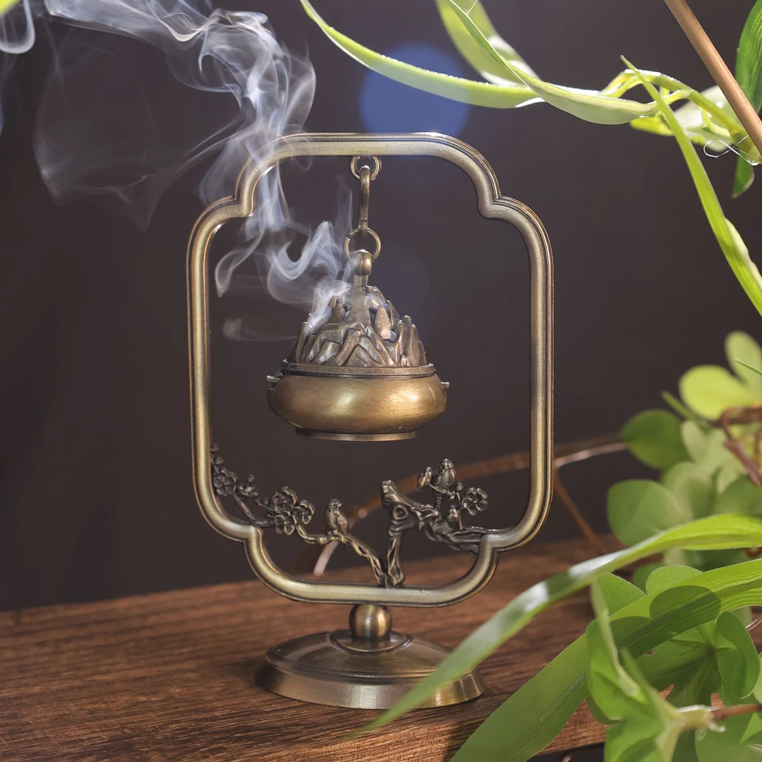 喜上眉梢吊熏炉香炉摆件家用室内悬挂吊炉熏香炉中式复古沉香檀香