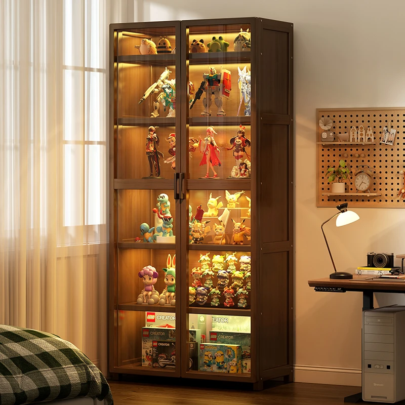 盲盒手办陈列架透明大容量防尘模型展示柜乐高玩具亚克力展示架子