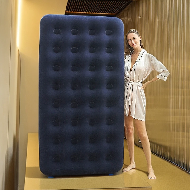 PVC充气床 植绒充气床垫双人露营床可折叠气垫床便携充气床帐篷床