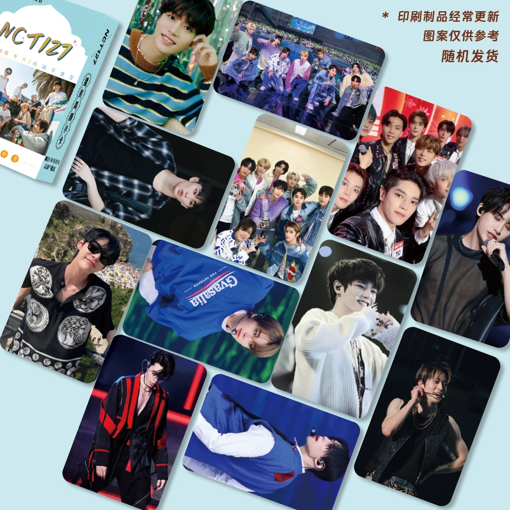 NCT127周边镭射高颜小卡3寸圆角LOMO卡小卡50张一盒精美礼品