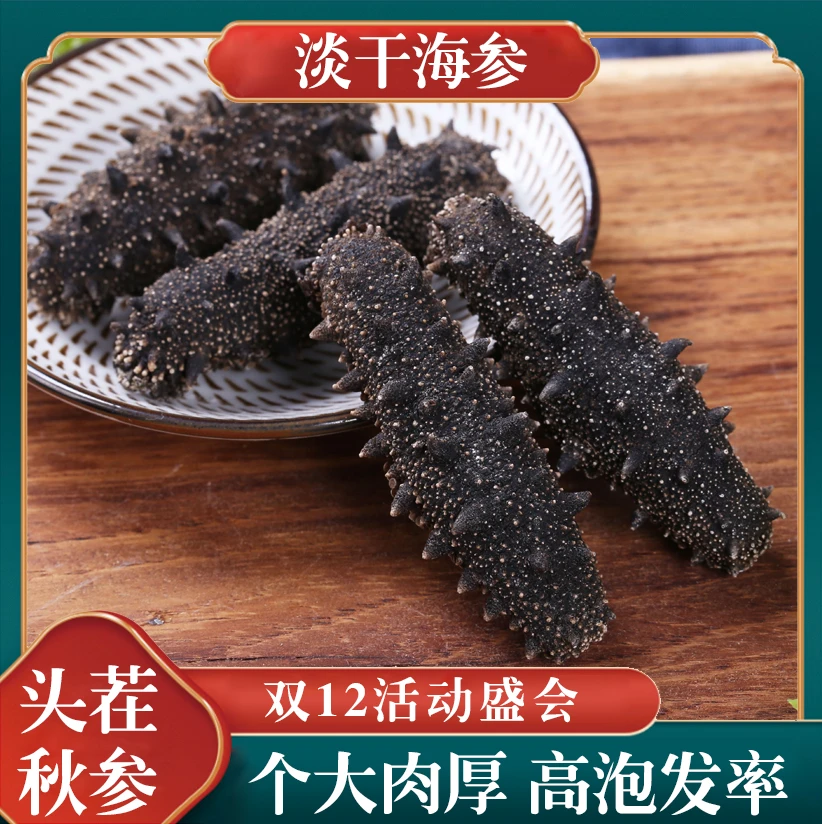 头茬秋参50-70头/斤深海底播淡干海参1斤渤海湾刺参水产干货