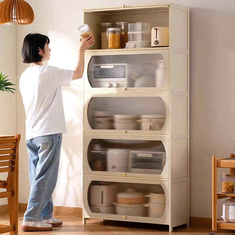 厨房置物架子落地多层收纳架多功能微波炉碗碟餐边柜家用橱柜储物
