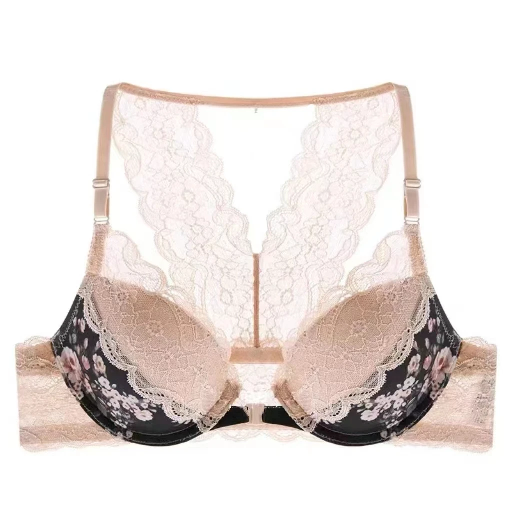 Alina Style 梦娜轻奢蕾丝文胸前扣式文胸聚拢型美背内衣