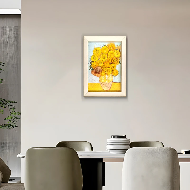 新款手工制作实物立体装饰画干花标本摆件 电视背景墙向日葵2333