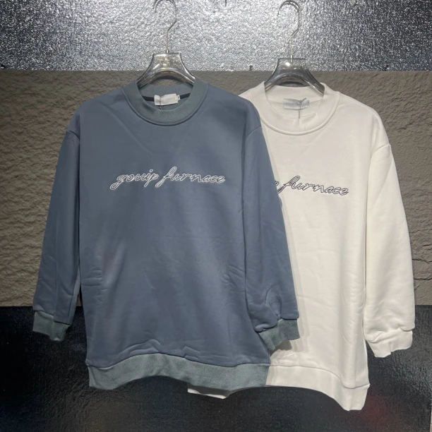 K06-81115-GOS春秋季正面英文刺绣印花潮流时尚卫衣