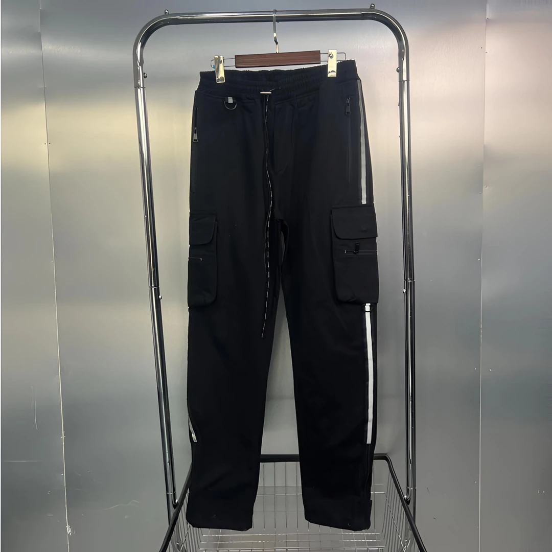 E03-82715-CRI裤腿双口袋设计潮流时尚休闲裤