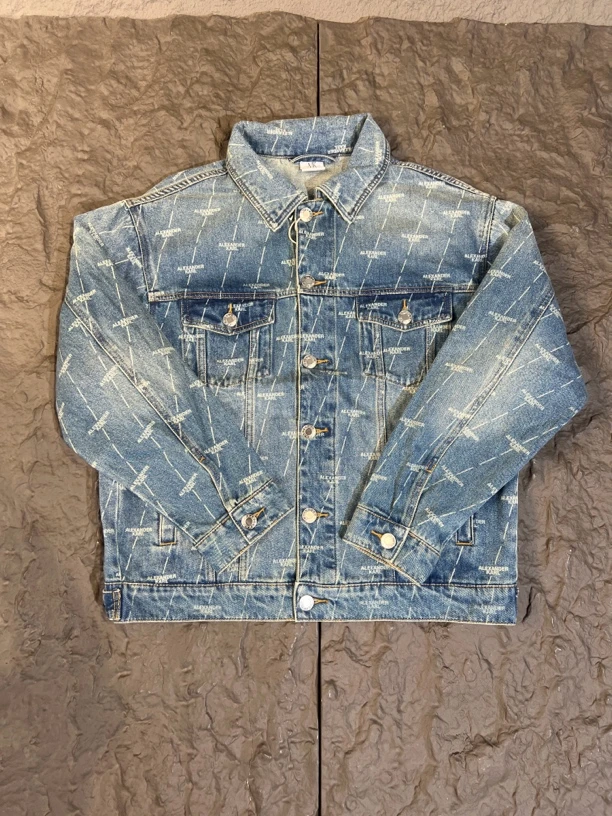 M03-90529-AK春秋季满印花潮流时尚百搭牛仔外套