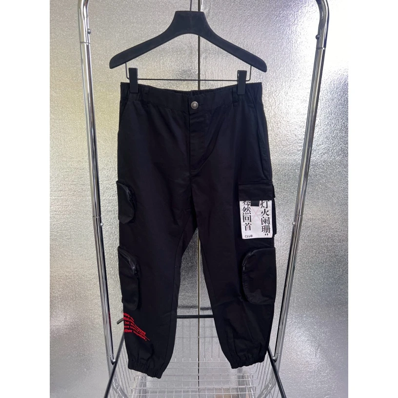 G02-53124-XX春夏季时尚潮流黑色百搭长裤