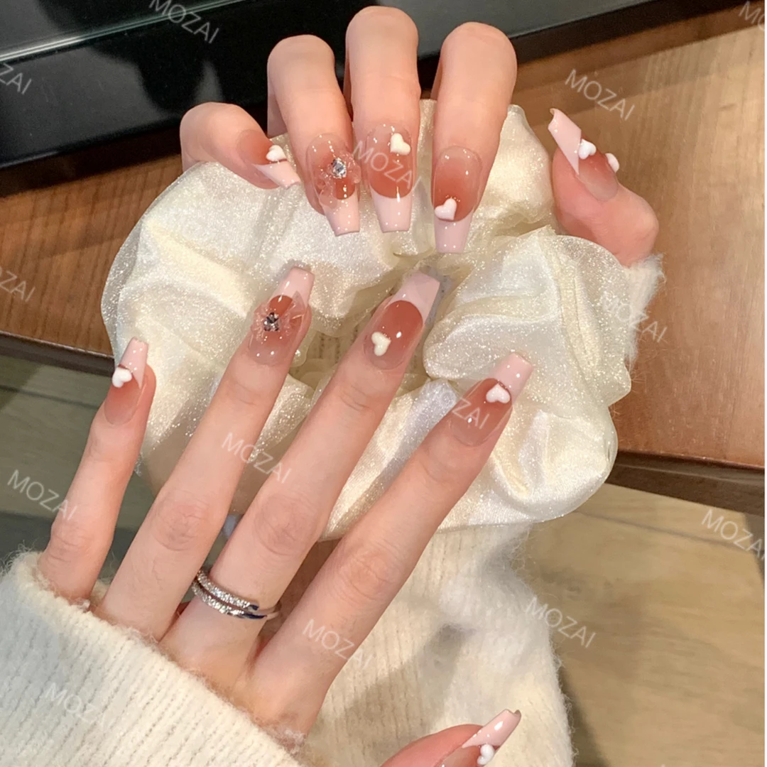 茉哉V【甜心日记】孤纯手工定制美甲拆卸穿戴甲A2913/A2914/A2915