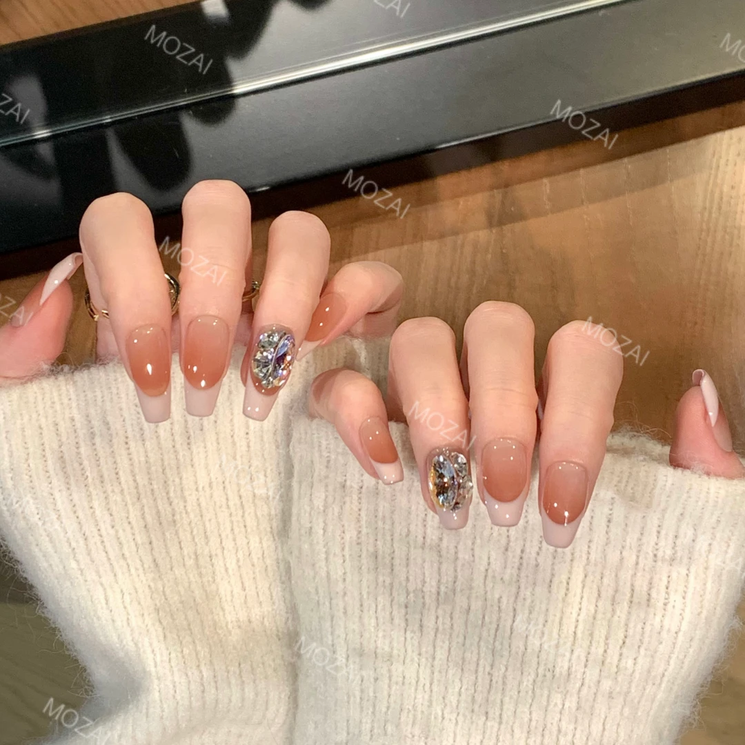 茉哉KK【云归故里】纯手工定制美甲可拆卸穿戴甲A2640/A2641