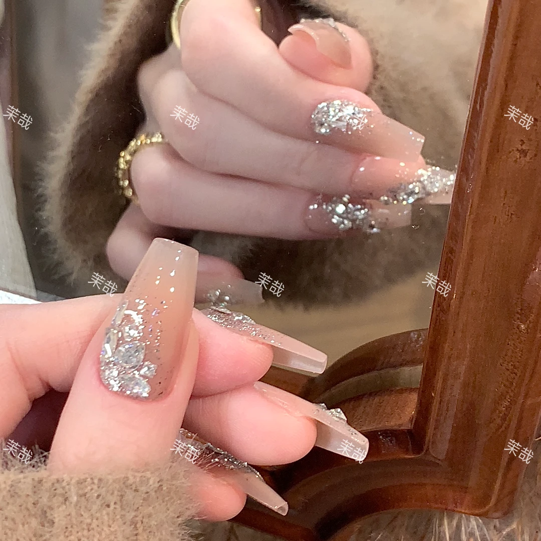 茉哉KK【云烟】纯手工定制美甲拆卸穿戴甲A3351