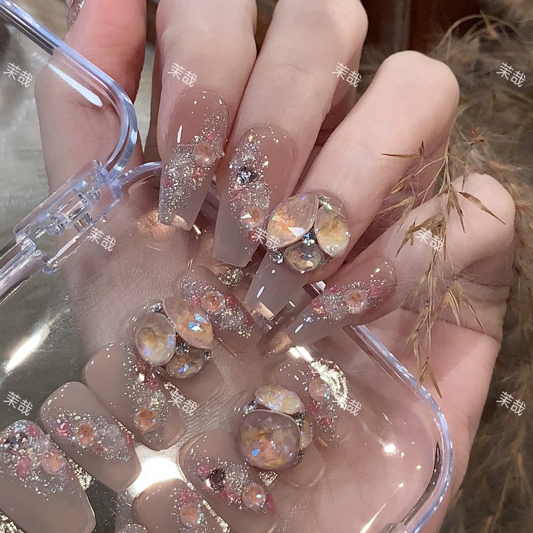 茉哉KK高定【施家全华/造梦星轨】纯手工定制美甲可拆卸穿戴甲A3252