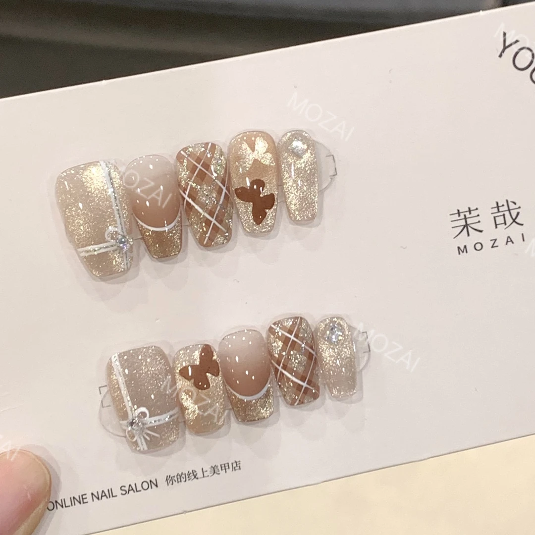 茉哉V【金玉谣】纯手工定制美甲拆卸穿戴甲A3201