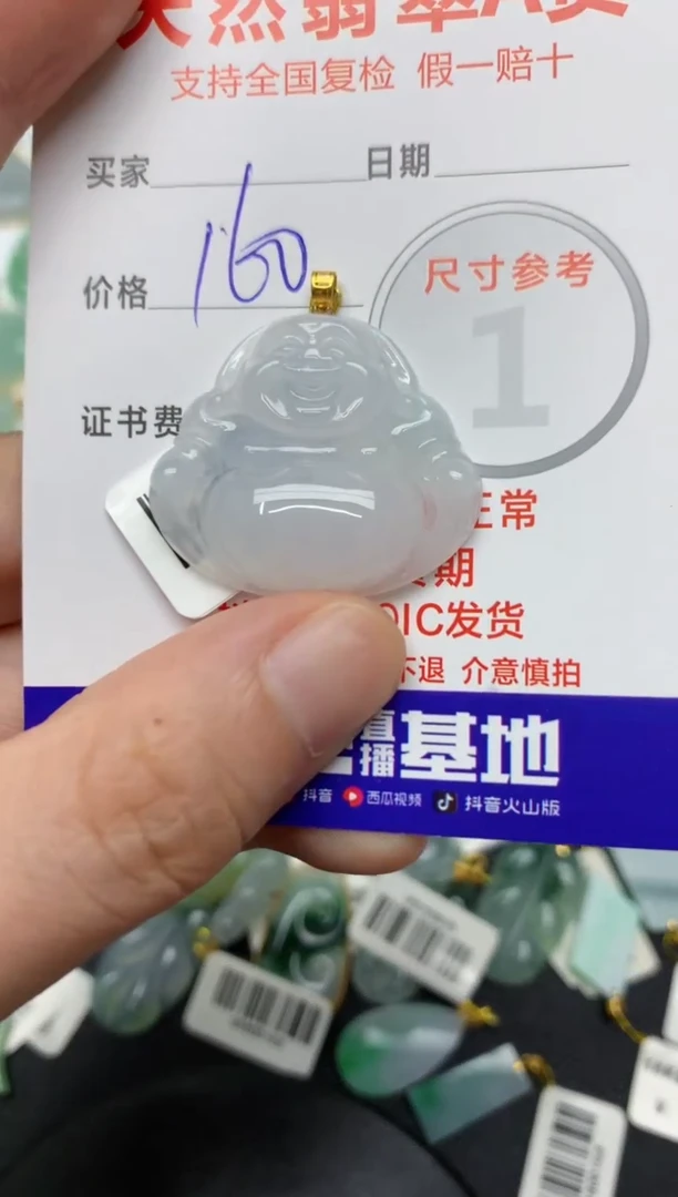 【闪购商品】翡翠颈饰18K金镶嵌11111111