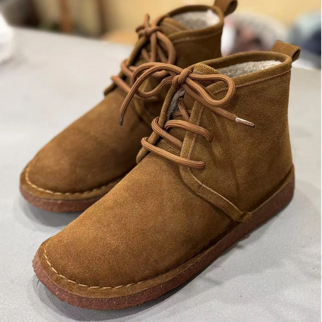 缺一色秋冬加厚毛绒厚里真皮短筒雪地靴ABP3-92时尚休闲百搭保暖