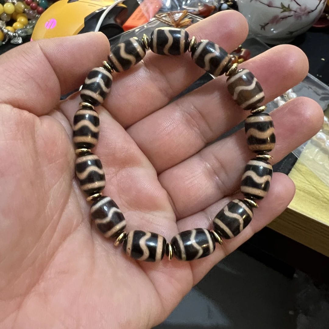 非金属手链 金色隔片虎牙造型手链