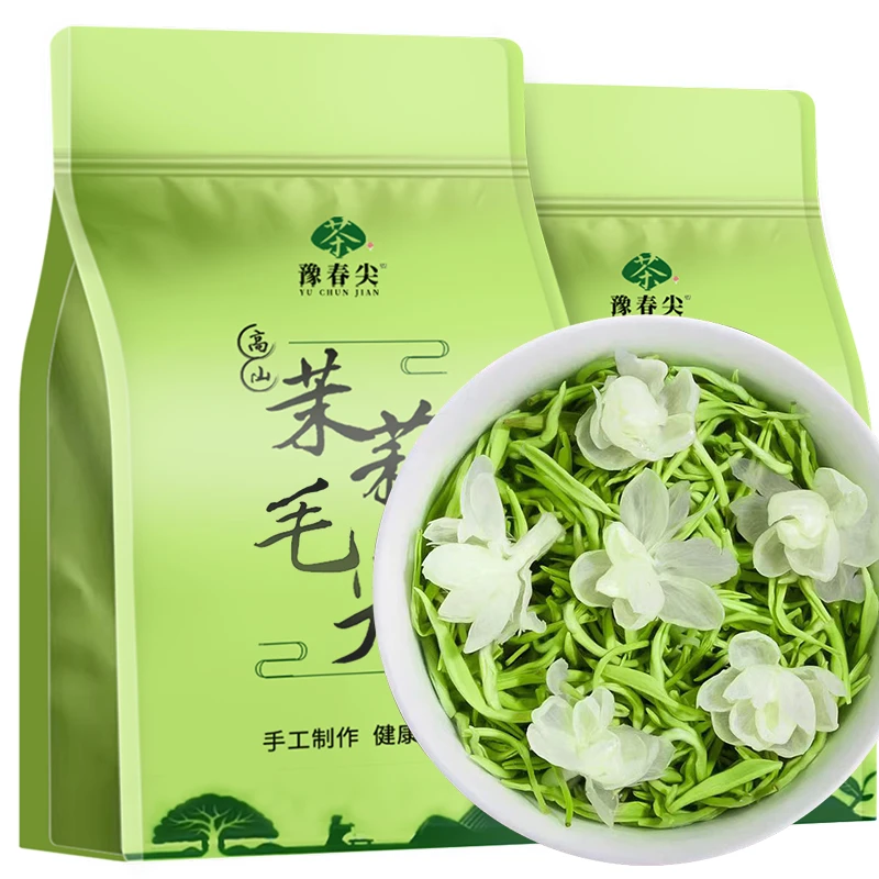 茉莉2025新茶正宗传统炒青制作茉莉袋装飘雪浓香型茶叶