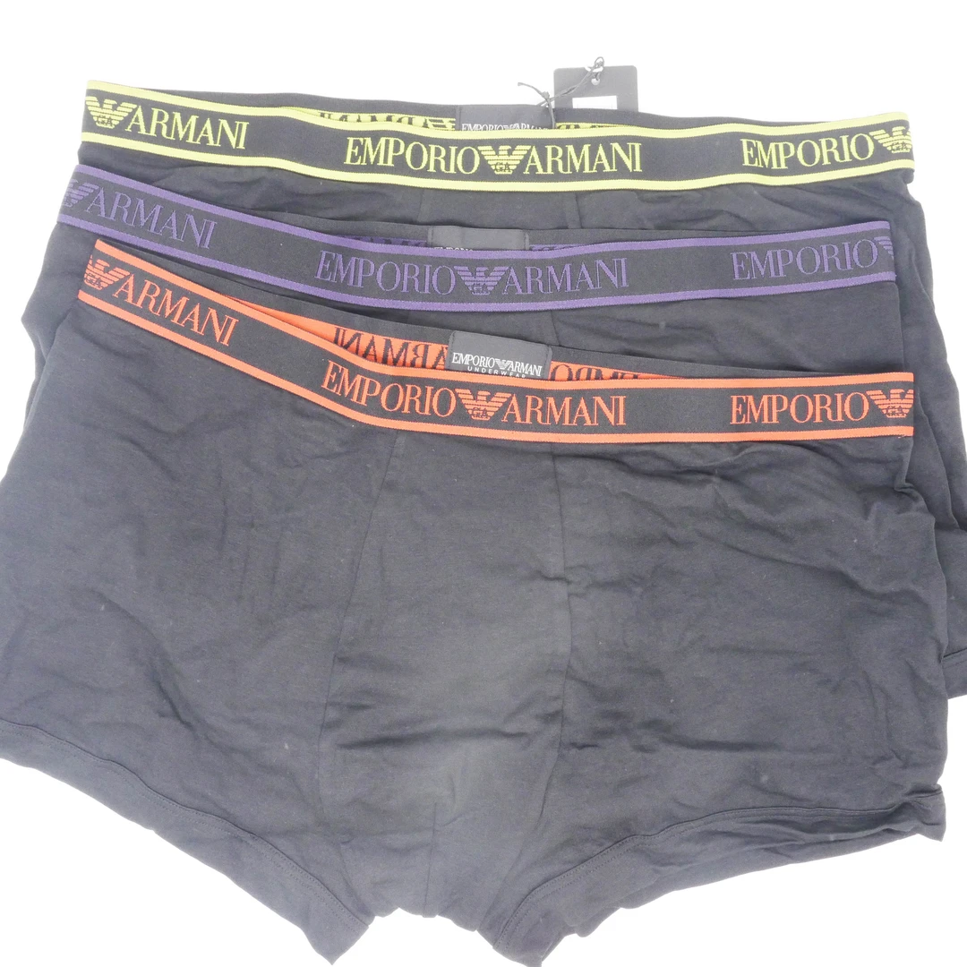 全新未使用 GIORGIO ARMANI/阿玛尼 1113573F71729821黑色平角裤