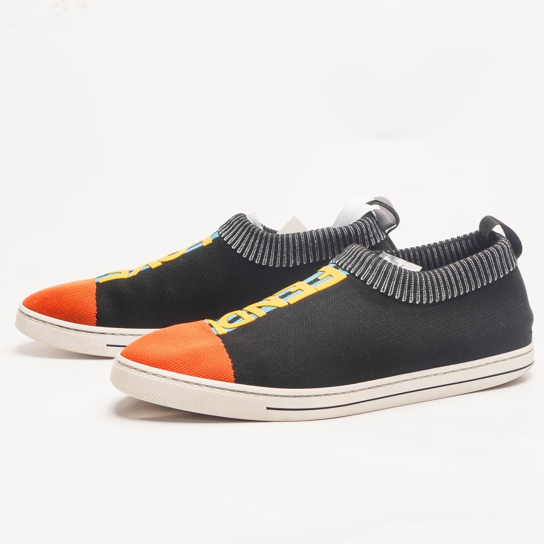 95新 FENDI/芬迪 /40/黄黑鸳鸯一脚蹬