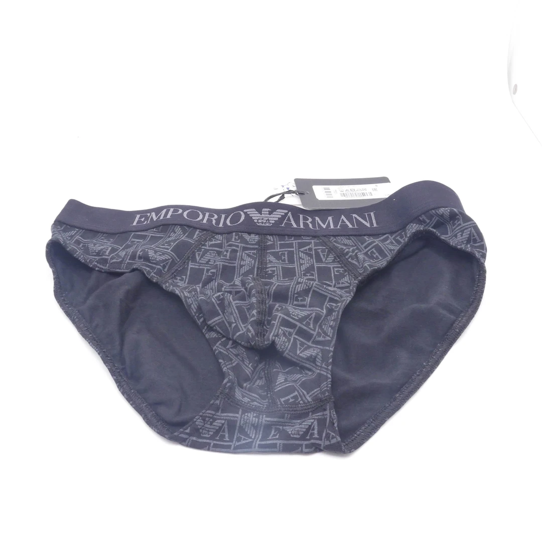全新未使用 GIORGIO ARMANI/阿玛尼 1108143F50629221黑银三角裤