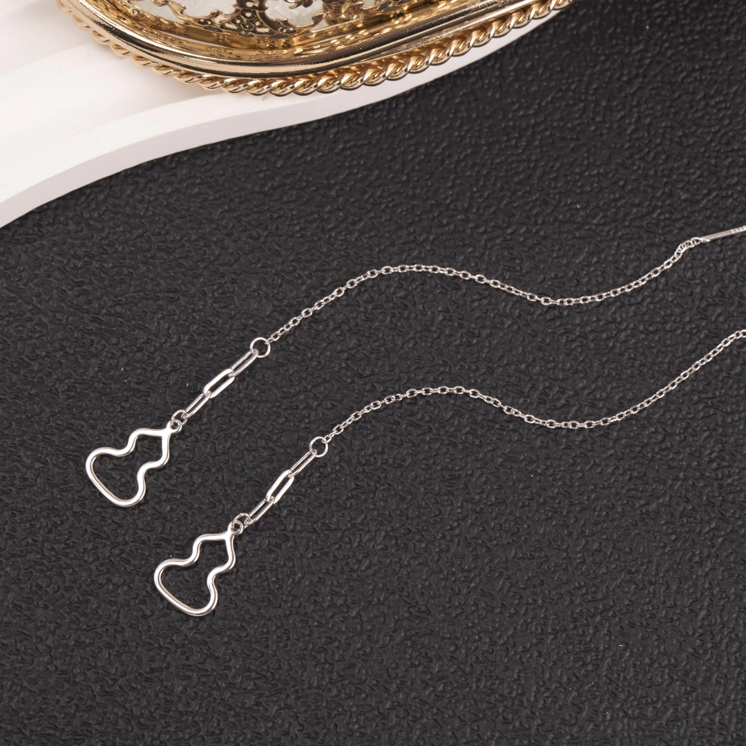 925银耳饰 经典国风镂空葫芦银耳饰吉祥如意百搭气质简约轻奢