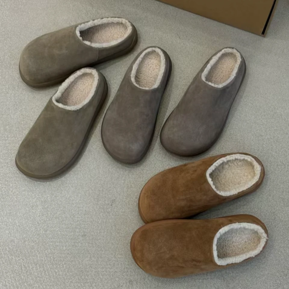 糖羽推荐-穆勒小土豆 包头薄底半托穆勒羊毛拖