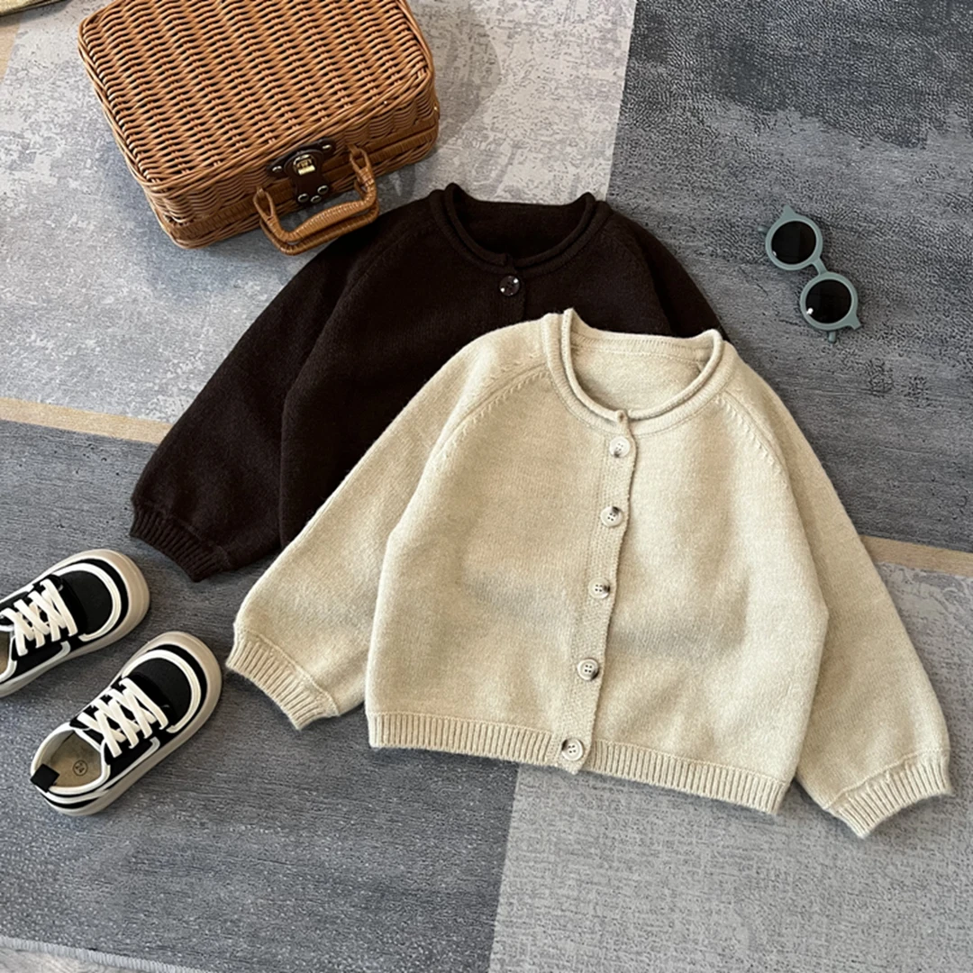 【韩小二】儿童毛衣秋冬款男童宽松上衣打底女童针织开衫韩版新款童