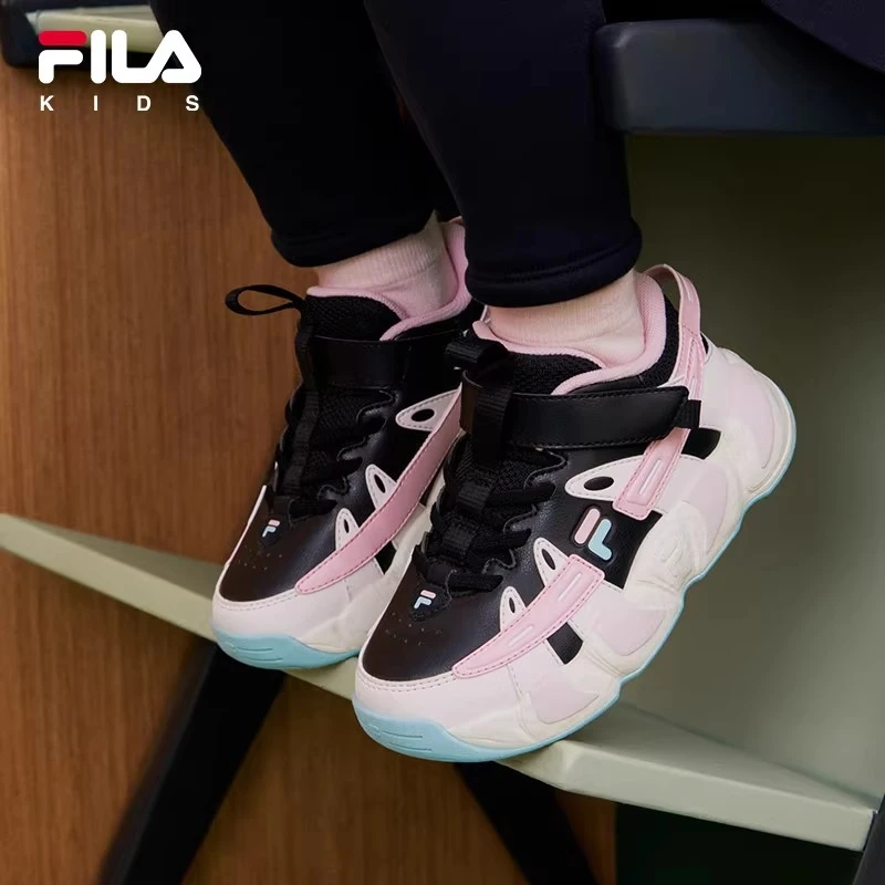 【斐乐儿童】时尚休闲春秋冬季中性童鞋运动风经典篮球鞋K64B411201