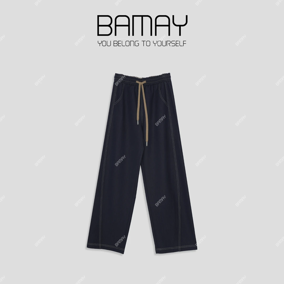 【BAMAY】2025春季新款设计感百搭修身显瘦气质牛仔裤BM243PJ104D