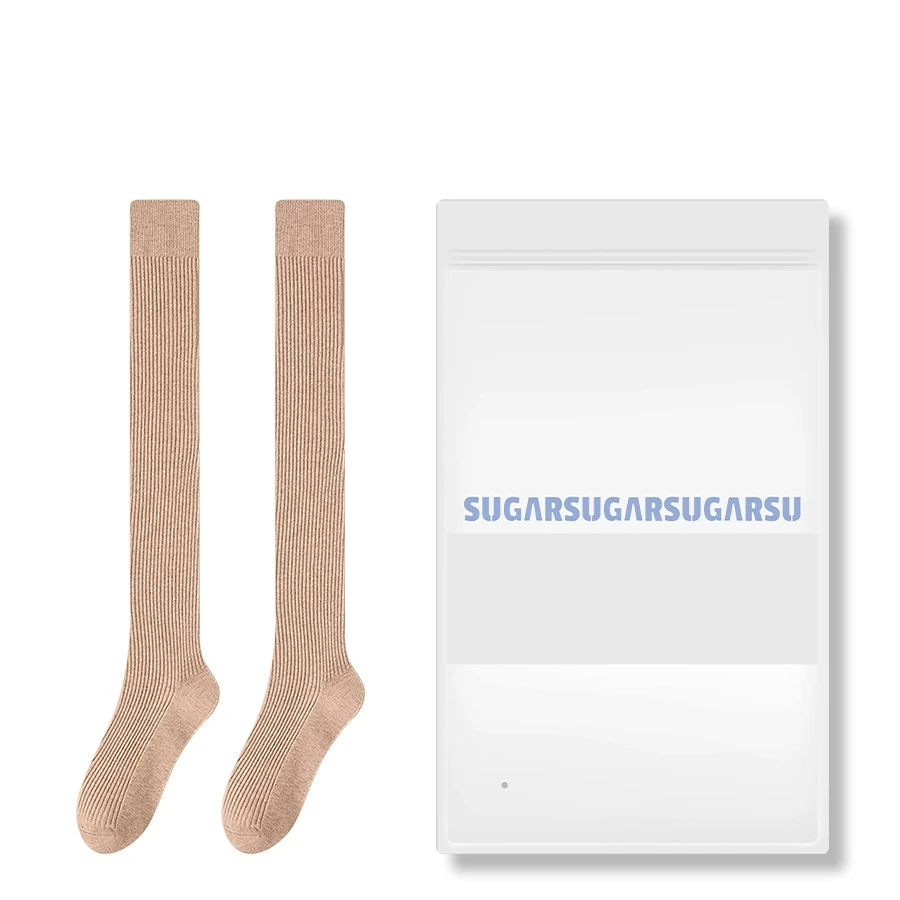 SugarSu/酥履中筒长袜过膝棉袜秋冬长筒袜超弹