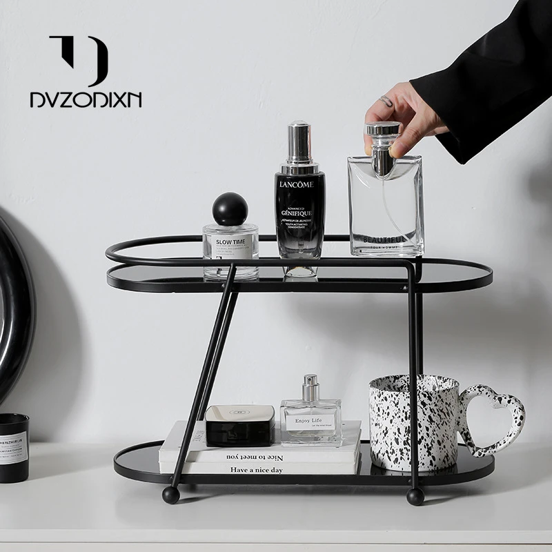 双层置浴室物架收纳架水杯收纳架桌面香水香薰高颜值化妆品架子