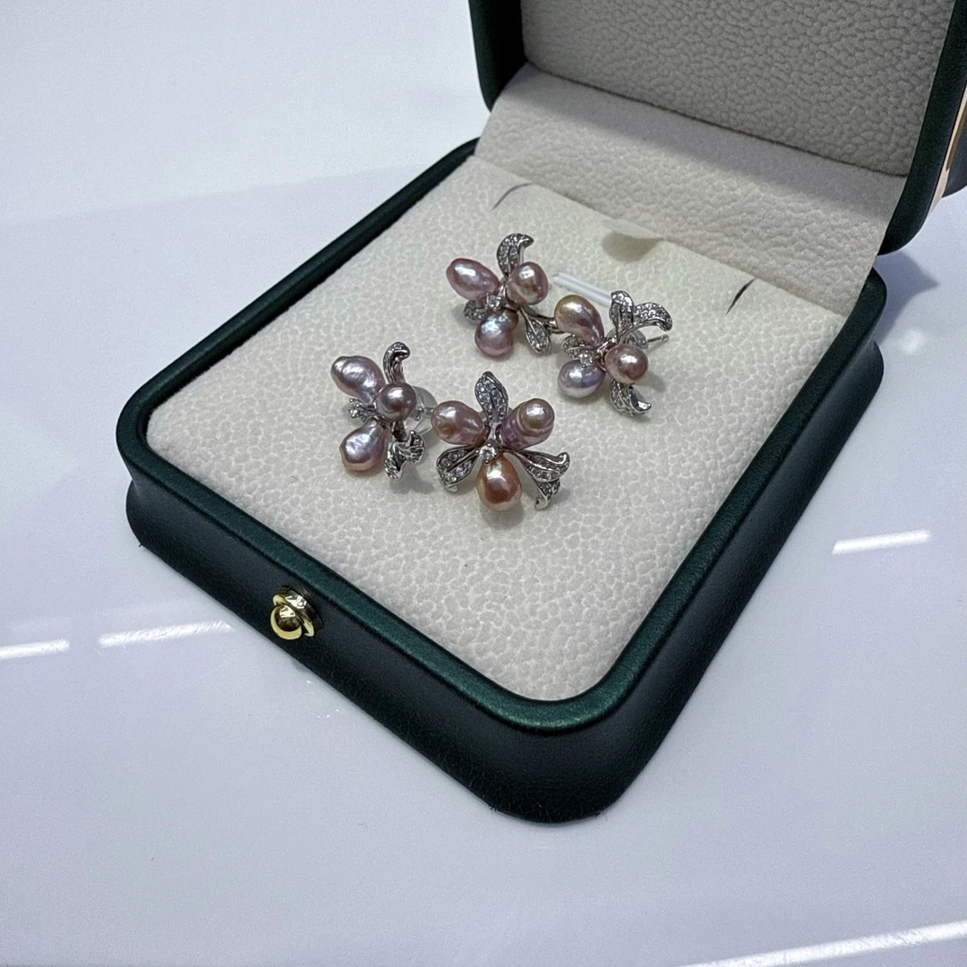 sg10154 | 【鸢尾花】木槿紫keshi耳钉 多样性发/一