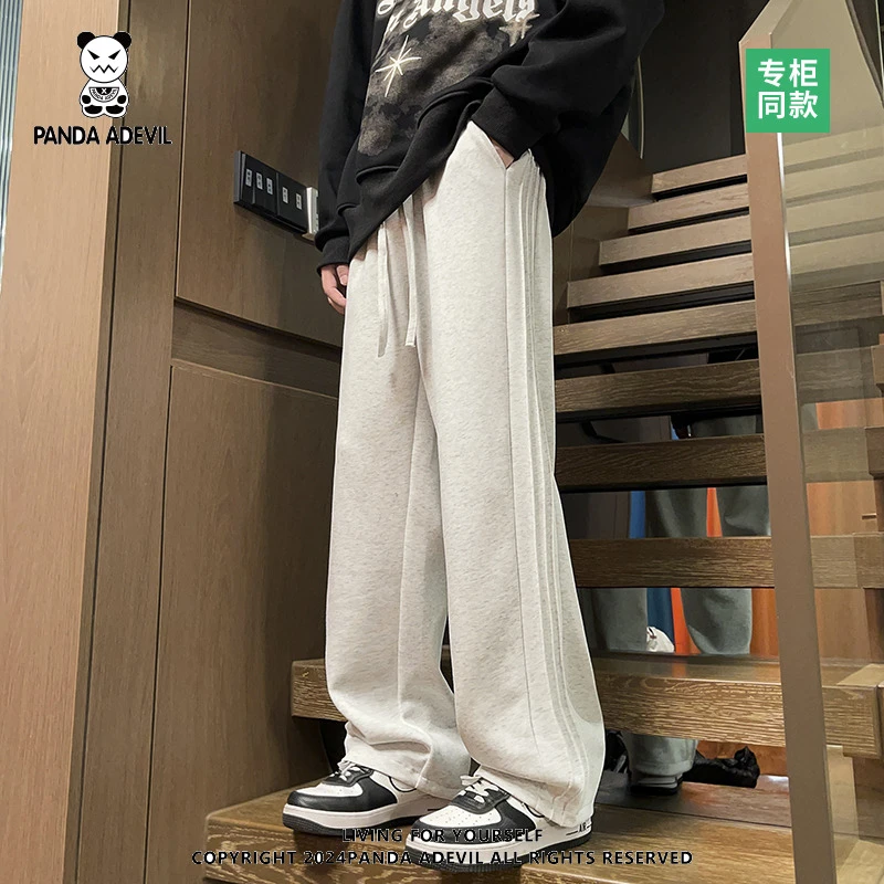 熊猫小恶魔新款男士潮流时尚运动户外舒适百搭ins休闲长裤2301