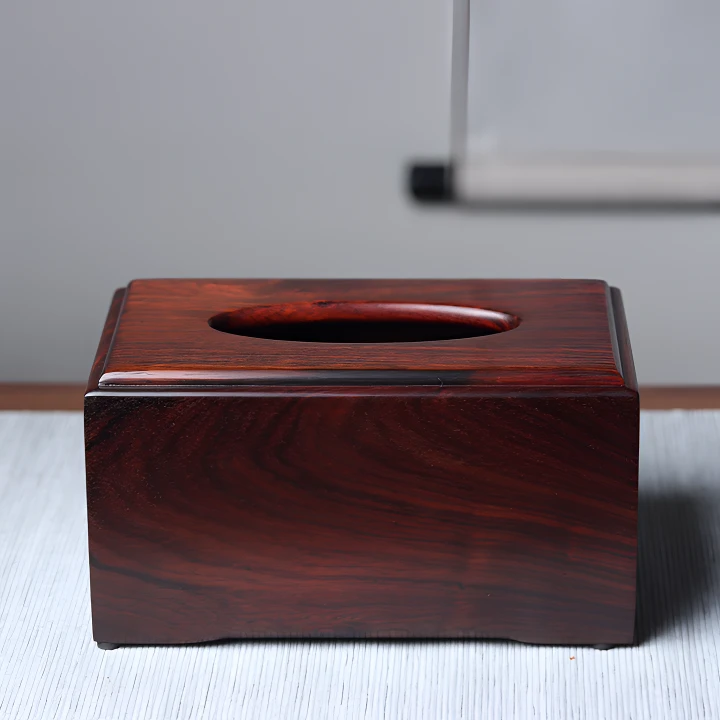 014 大红SZ 精工榫卯纸巾盒