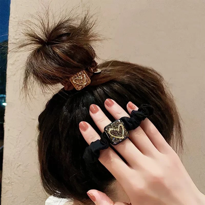 2024高档头绳大人可爱少女皮筋发绳爆款洋气高马尾丸子头小肠发圈