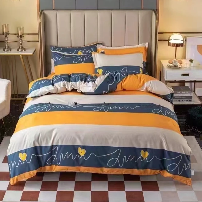 高支高密精梳斜纹面料双人床单【爱情条码】230*230（±5）